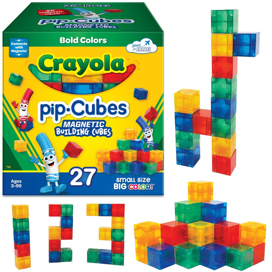 Crayola Bold PIP Cubes colorfully arranged blocks for imaginative building play.