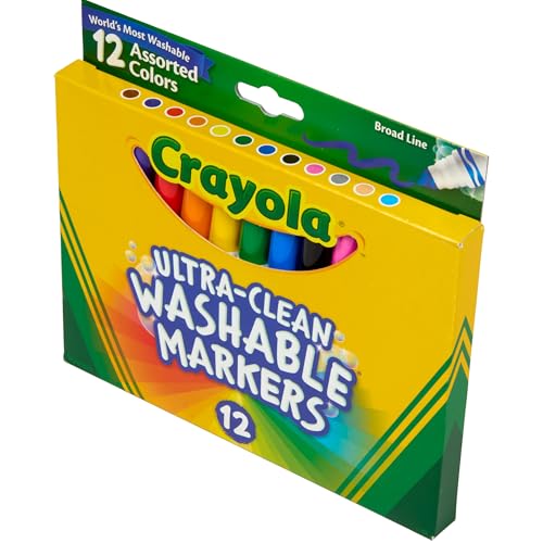Crayola Broad Line Markers colors on paper for notes and crafts.