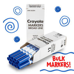 Crayola broad line markers ideal for large areas and precise lines.