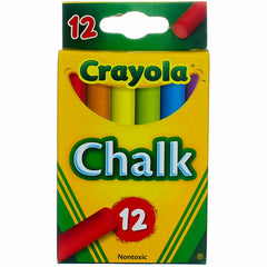 Crayola colored chalk sticks 12 count front view showing vibrant colors for kids' art