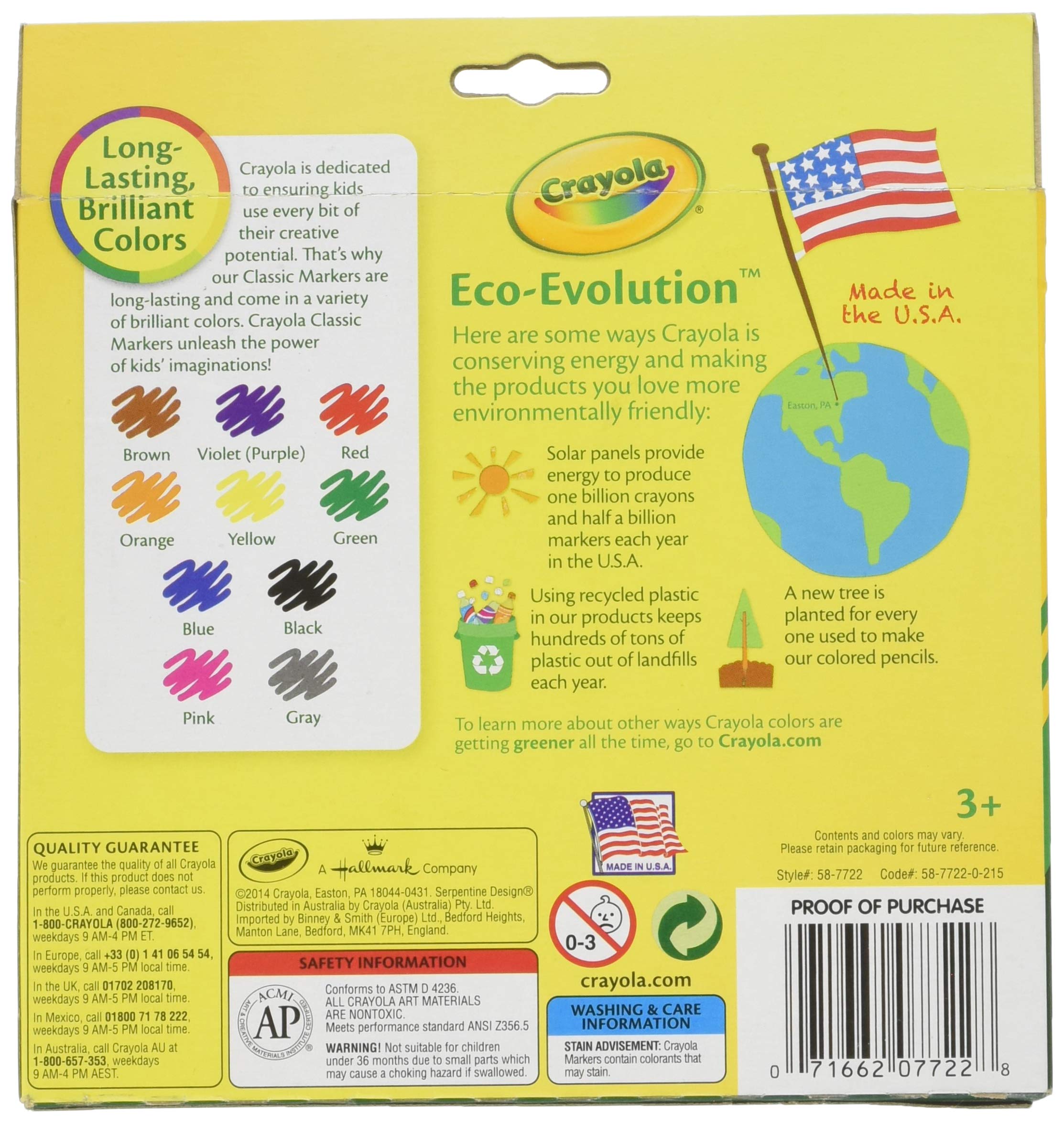 Crayola broad-line marker cap close-up highlighting easy color selection for quick projects