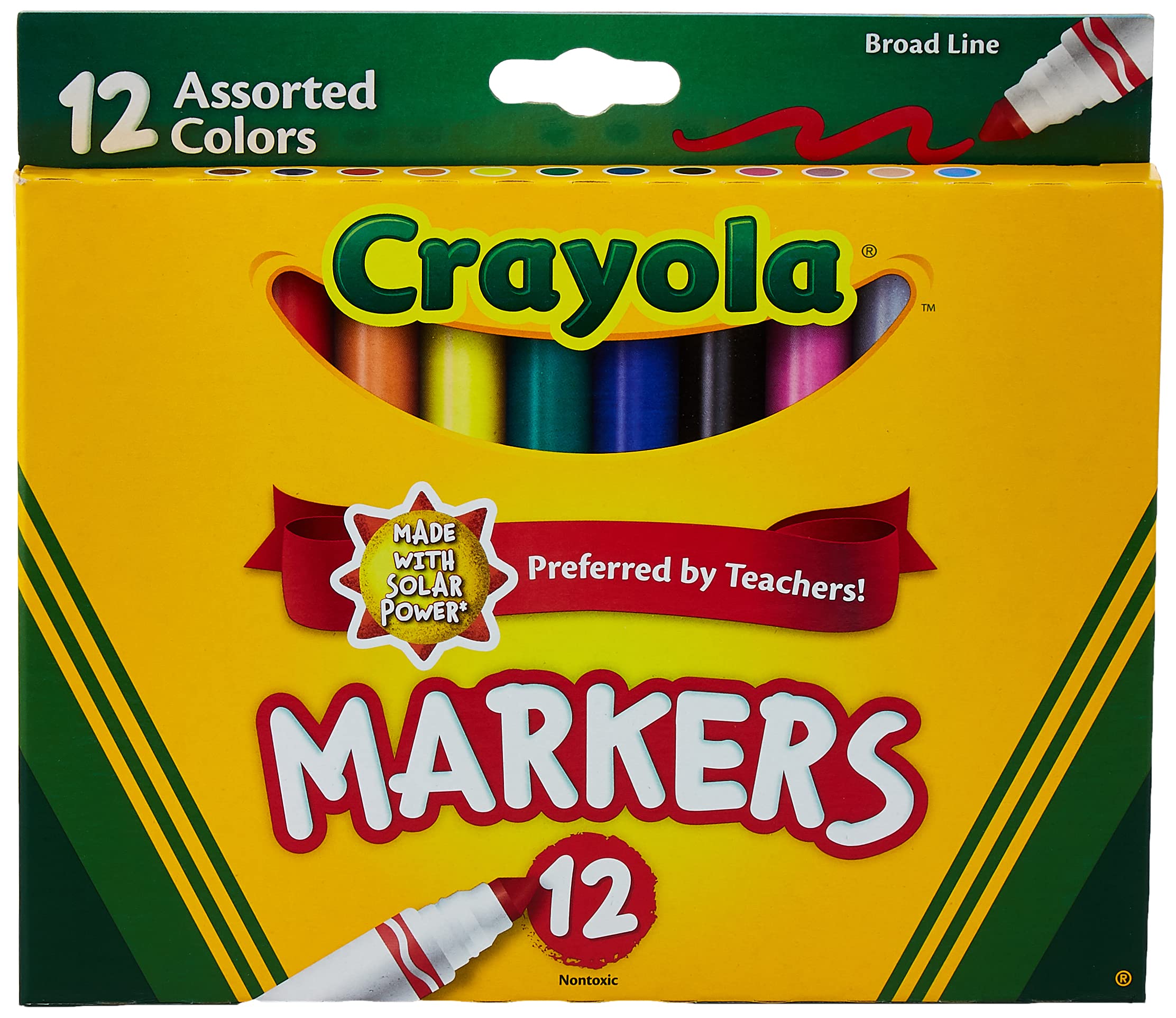 Crayola CRA-58-7712 markers with broad tips for bold color on paper