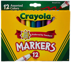Crayola CRA-58-7712 markers with broad tips for bold color on paper