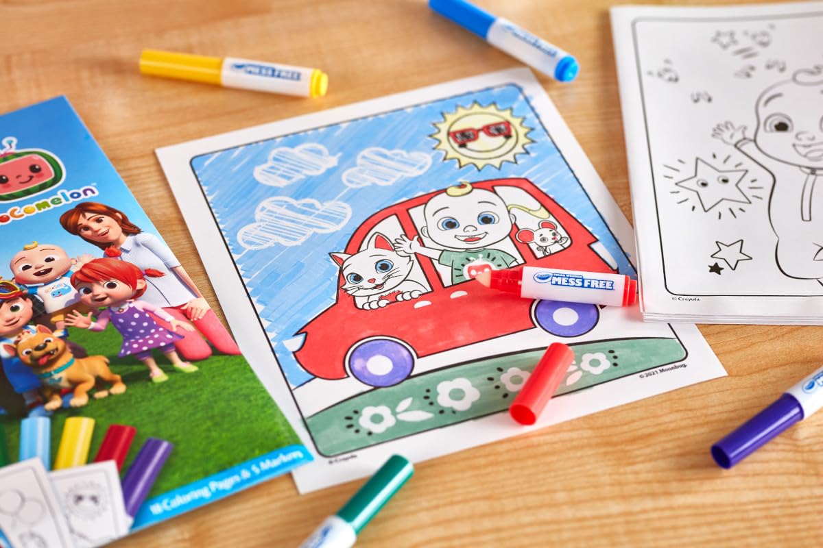 Crayola Cocomelon character art pages spark creativity and learning