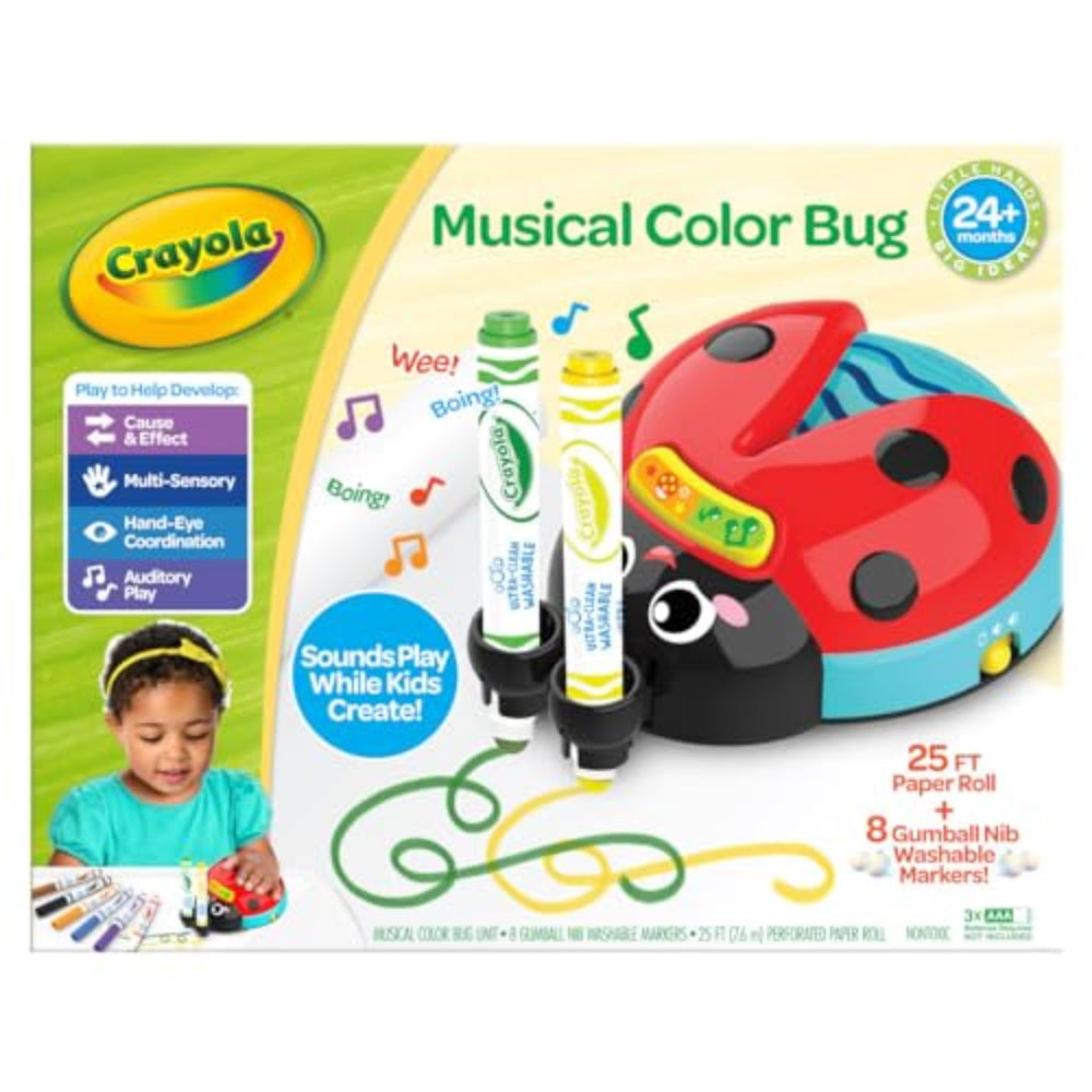 Crayola Color Bug movement-sounds scene highlights cause-and-effect for toddlers.