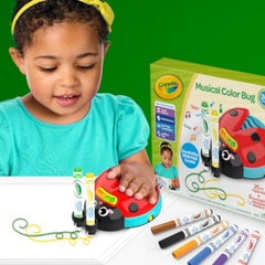 Crayola Color Bug silent-mode lets kids color peacefully with adjustable volume.