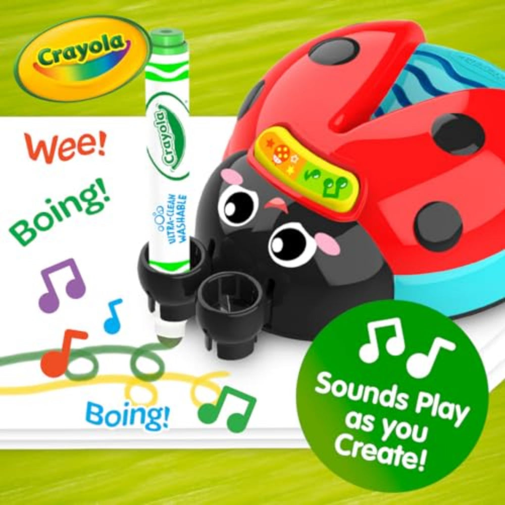 Crayola Color Bug washable markers keep playtime mess-friendly and easy to clean.