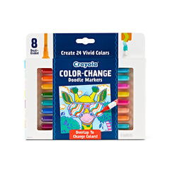 Crayola Color Change Markers 8ct in use, blending colors for vibrant layered art.