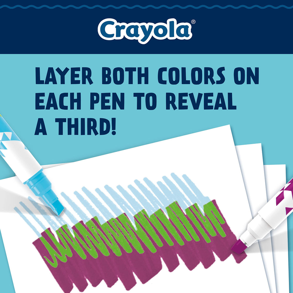 Crayola Color Change Markers no-bleed ink keeps pages clean for bold designs.