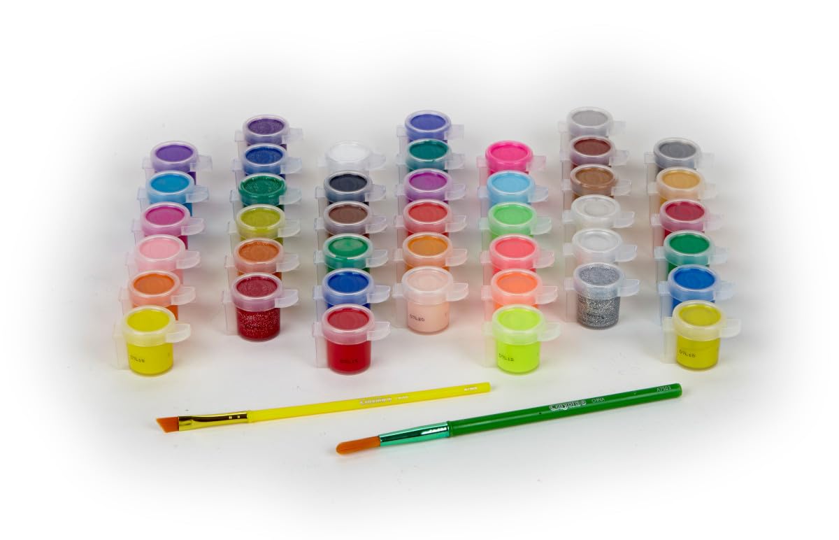 Crayola color mixing supports fine motor skills through hands-on painting.