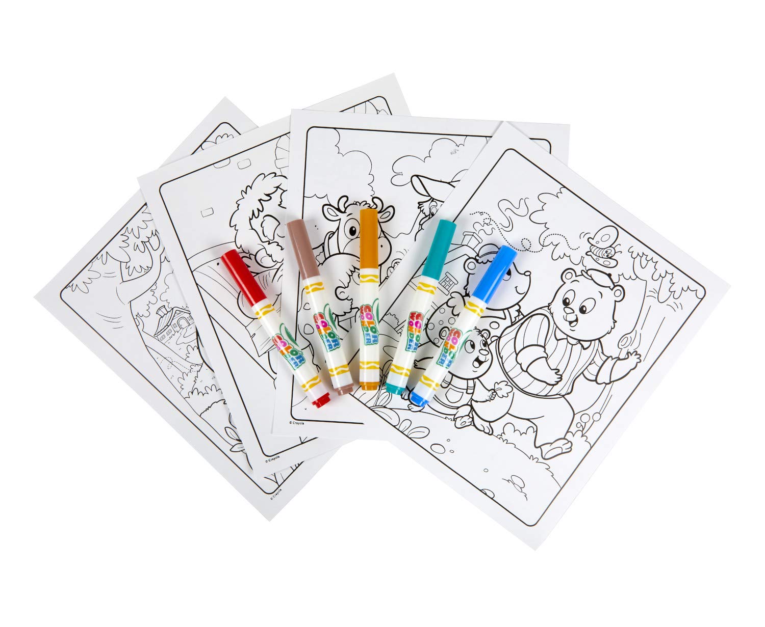 Crayola Color Wonder fairytales page 2, kid-friendly activity that minimizes stains.
