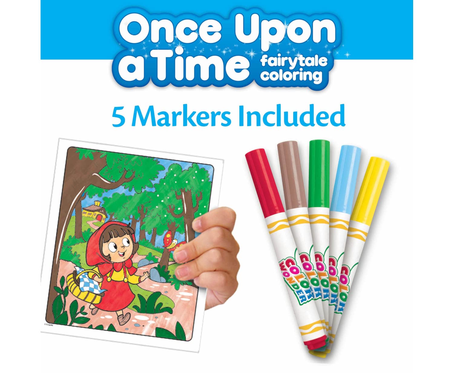 Crayola Color Wonder fairytales page 3, ideal for quiet storytelling coloring sessions.