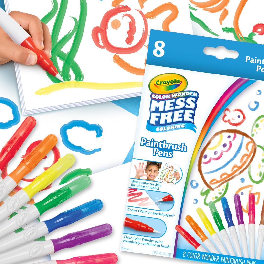 Close-up of kid-safe Crayola design for Color Wonder art tools