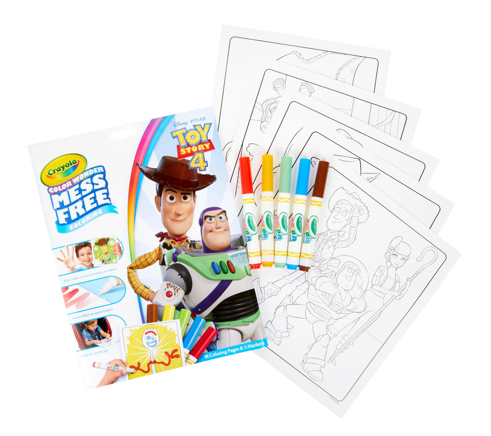 Crayola Color Wonder markers shown in set, designed for clean coloring on paper