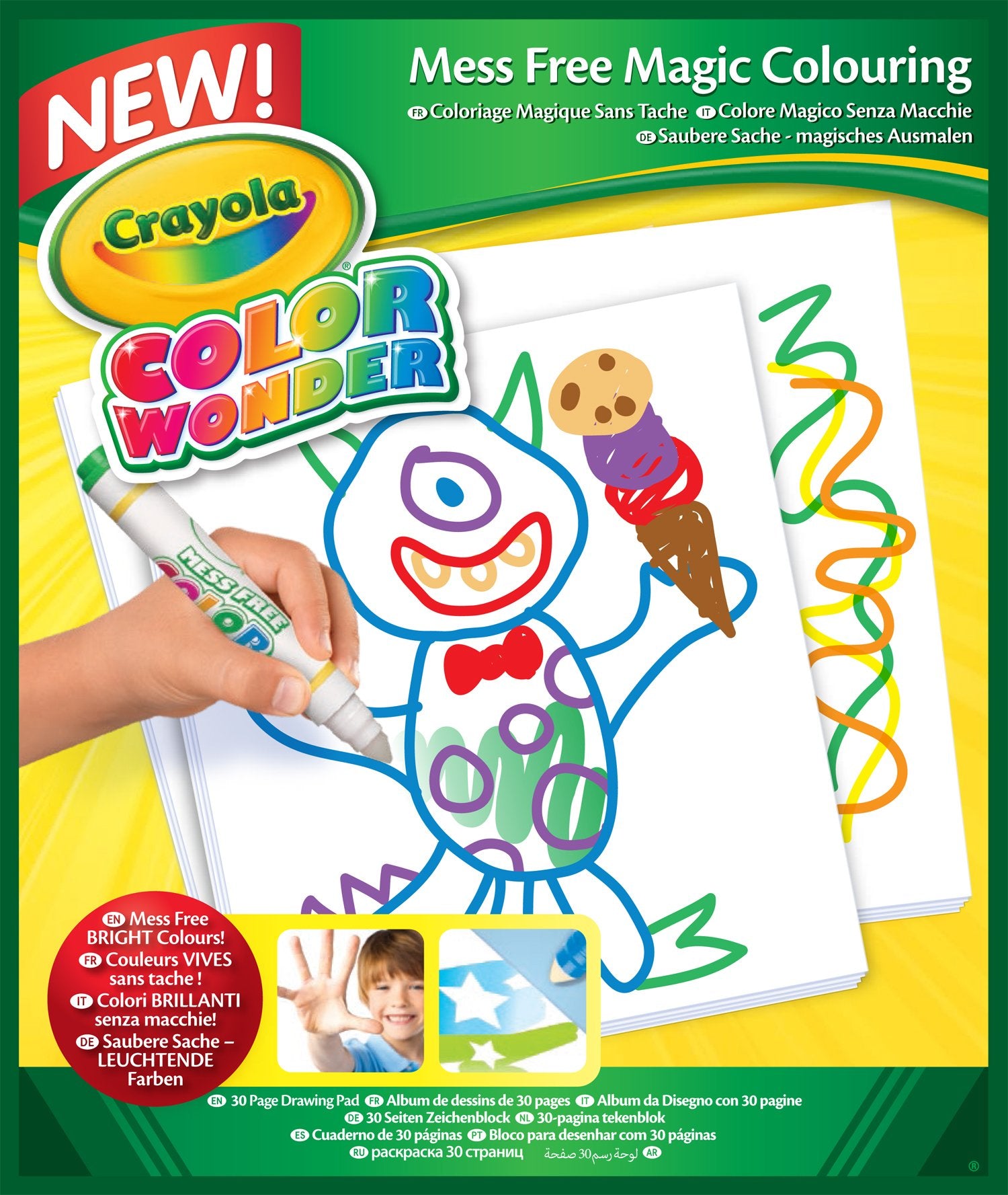 Crayola Color Wonder pad cover ready for mess-free coloring sessions