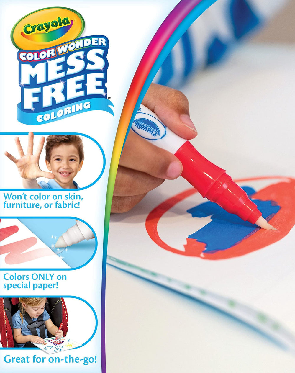 Crayola Color Wonder red paint pen for bold, mess-free lines