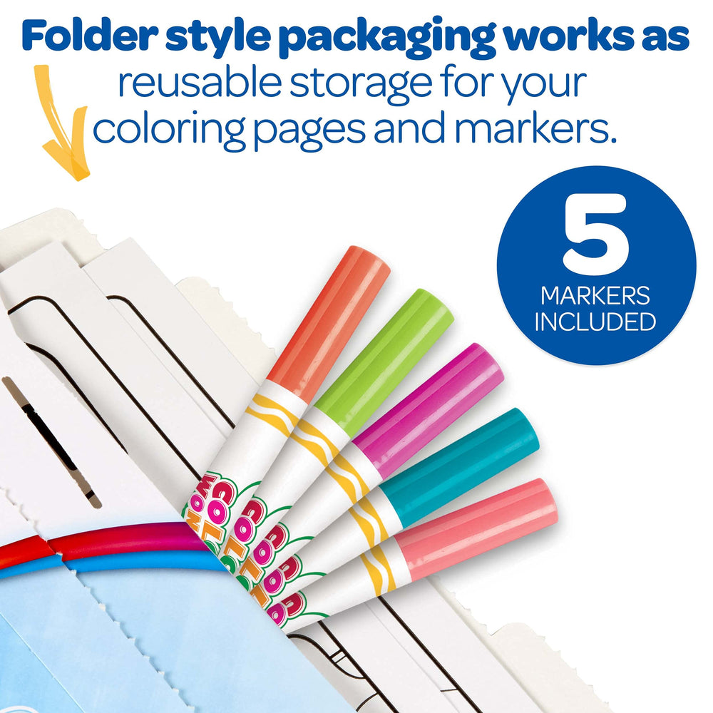 Crayola Color Wonder markers are safe and non-toxic for toddlers coloring.
