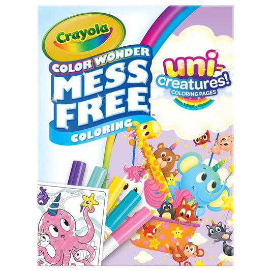 Crayola Color Wonder Unicreatures pages for mess-free unicorn coloring.
