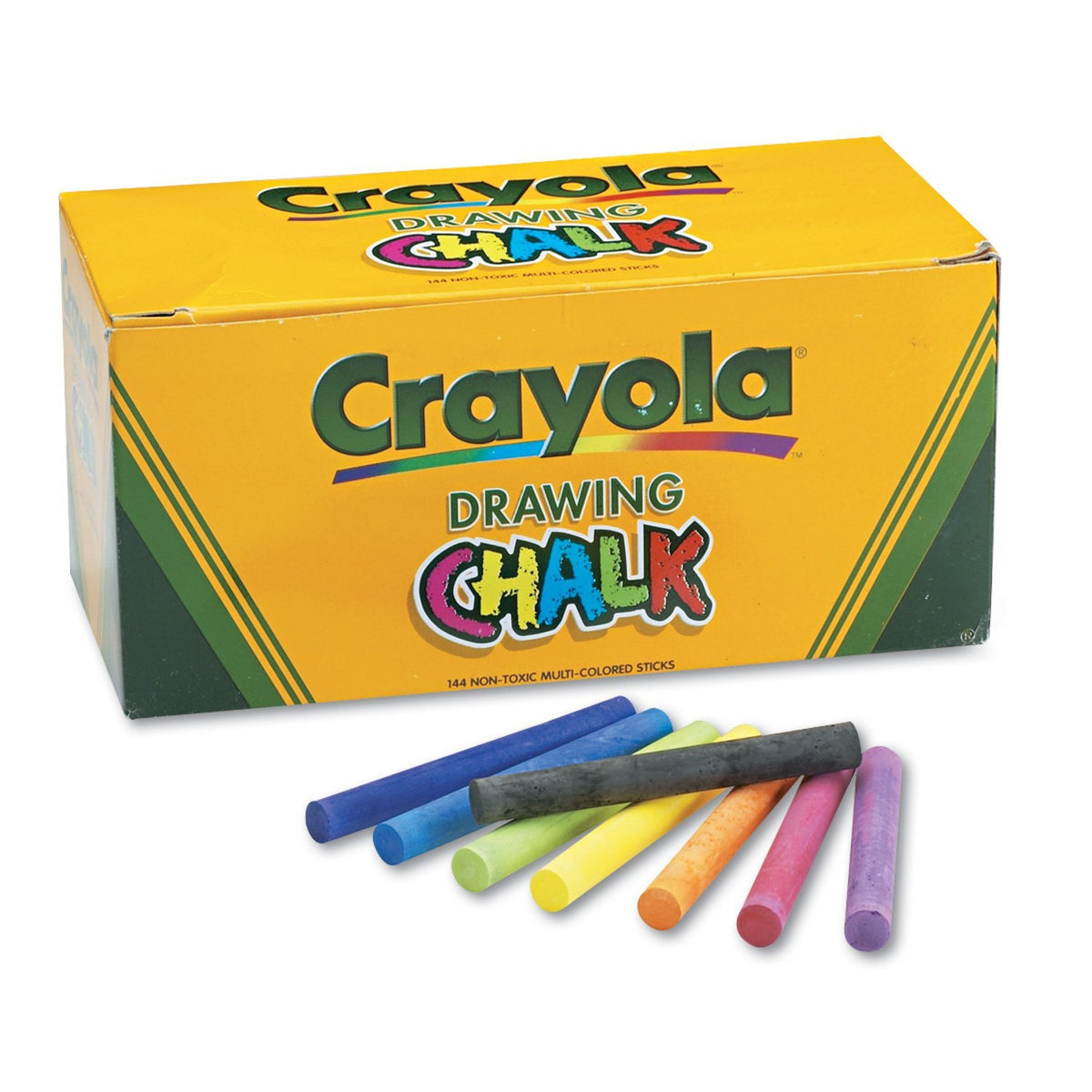 Crayola Colorful Drawing Chalk 144 sticks for vibrant art on paper and other surfaces