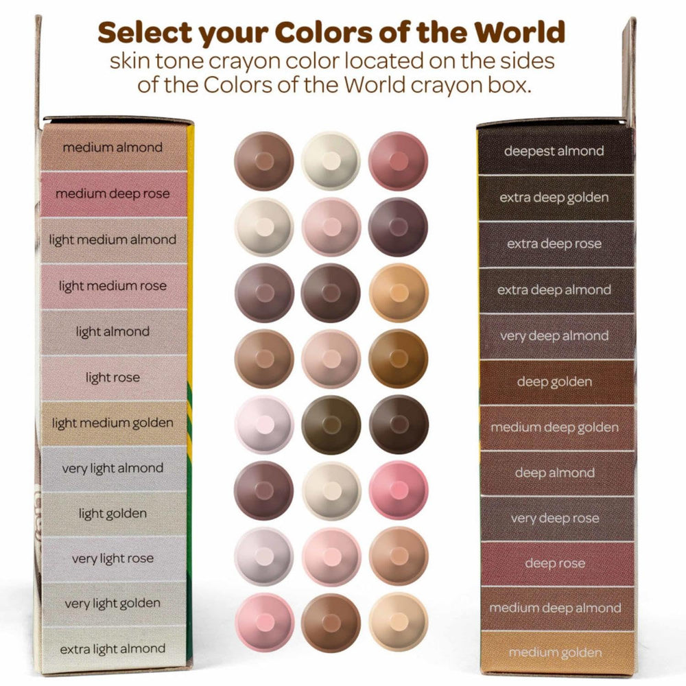 Crayola Colors of the World ACMI-certified safety label on packaging.