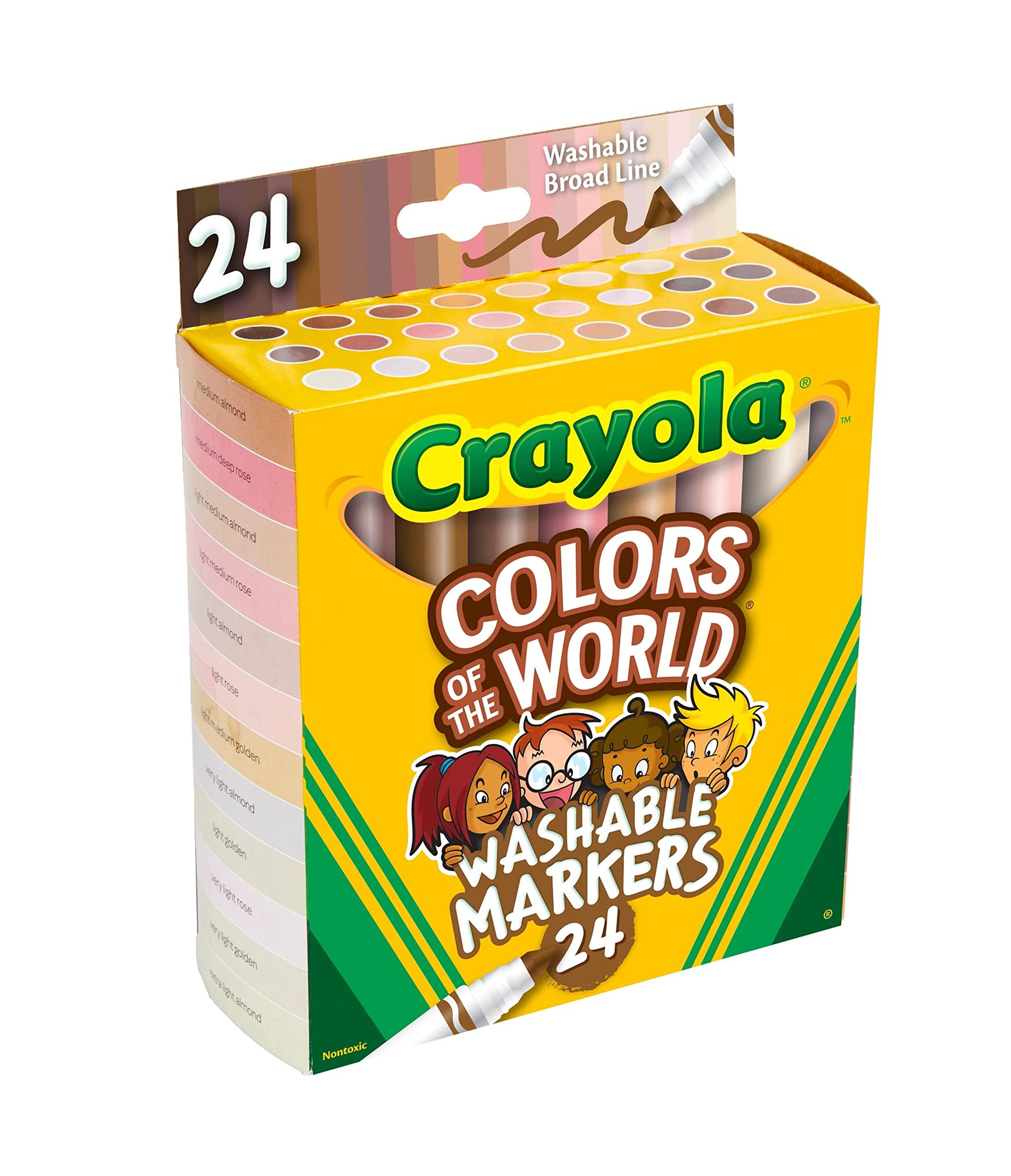 Crayola Colors of the World markers skin tones for vivid coloring pages.