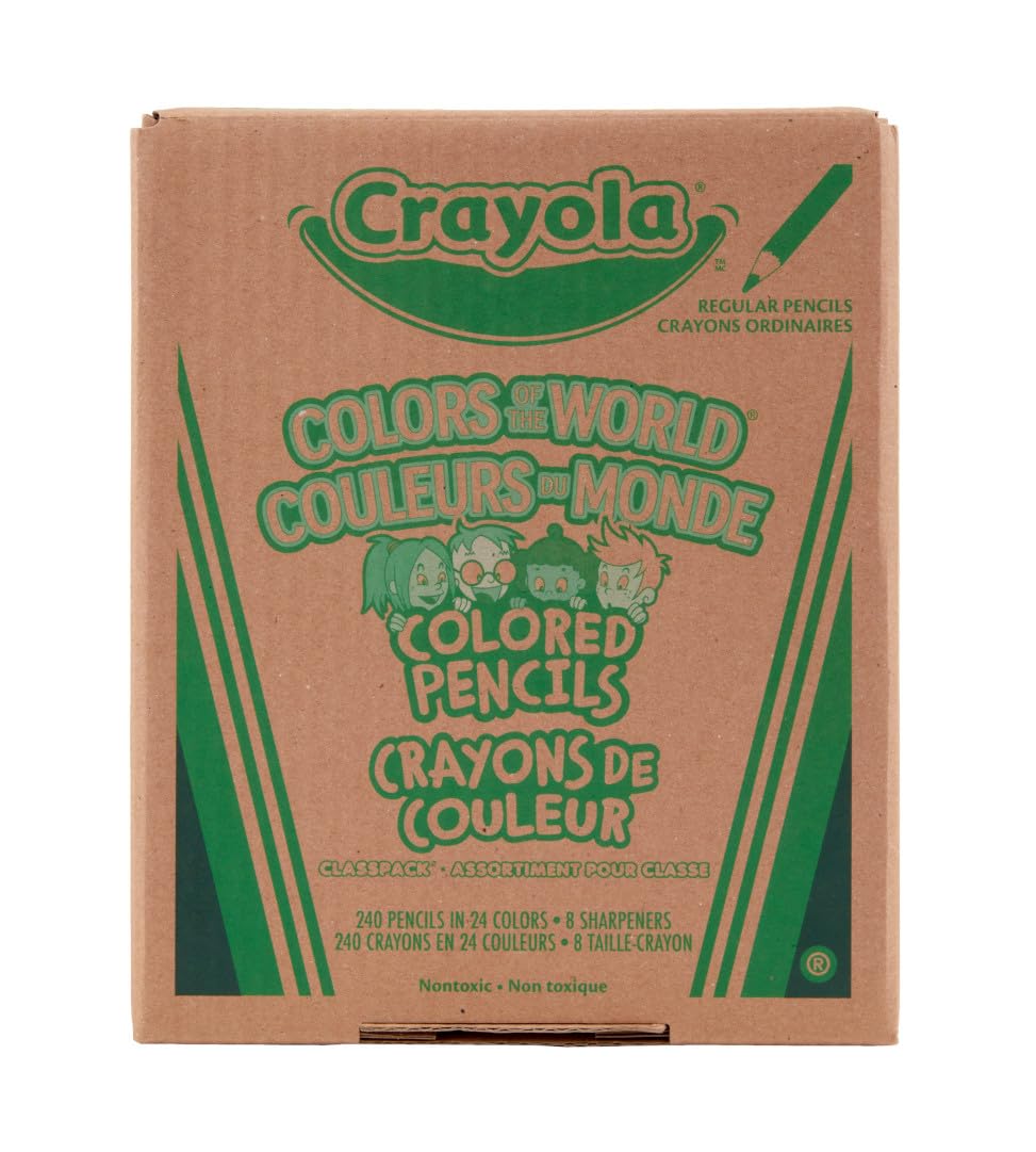Crayola Colors of the World Skin Tone Colored Pencils Classpack (240ct ...