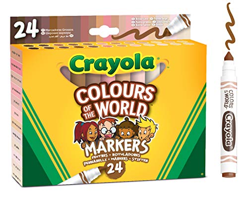 Crayola Colors of the World skin-tone swatches showcase diverse hues for thoughtful portraits.