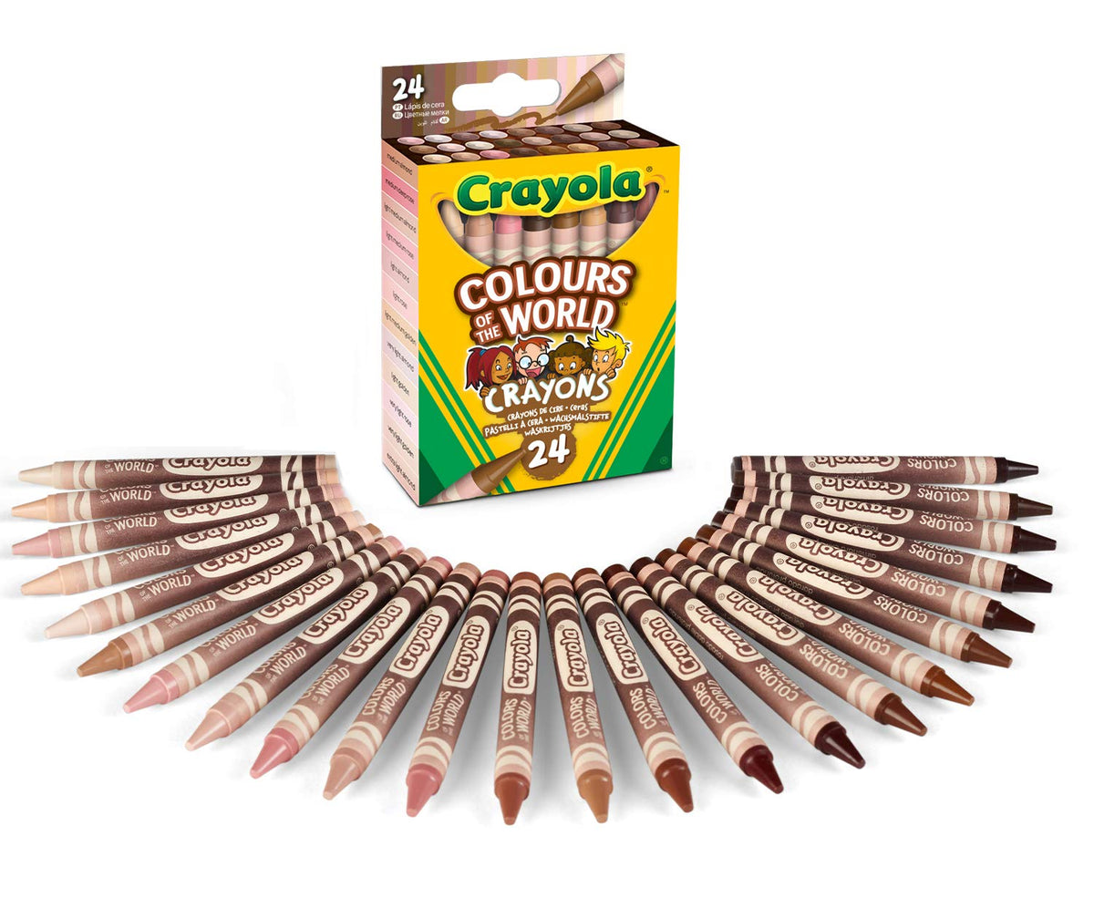 Crayola Colours of the World 24-colours pack enables inclusive creative coloring.