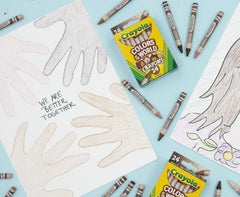 Classroom-friendly set supports group art projects and diverse storytelling.