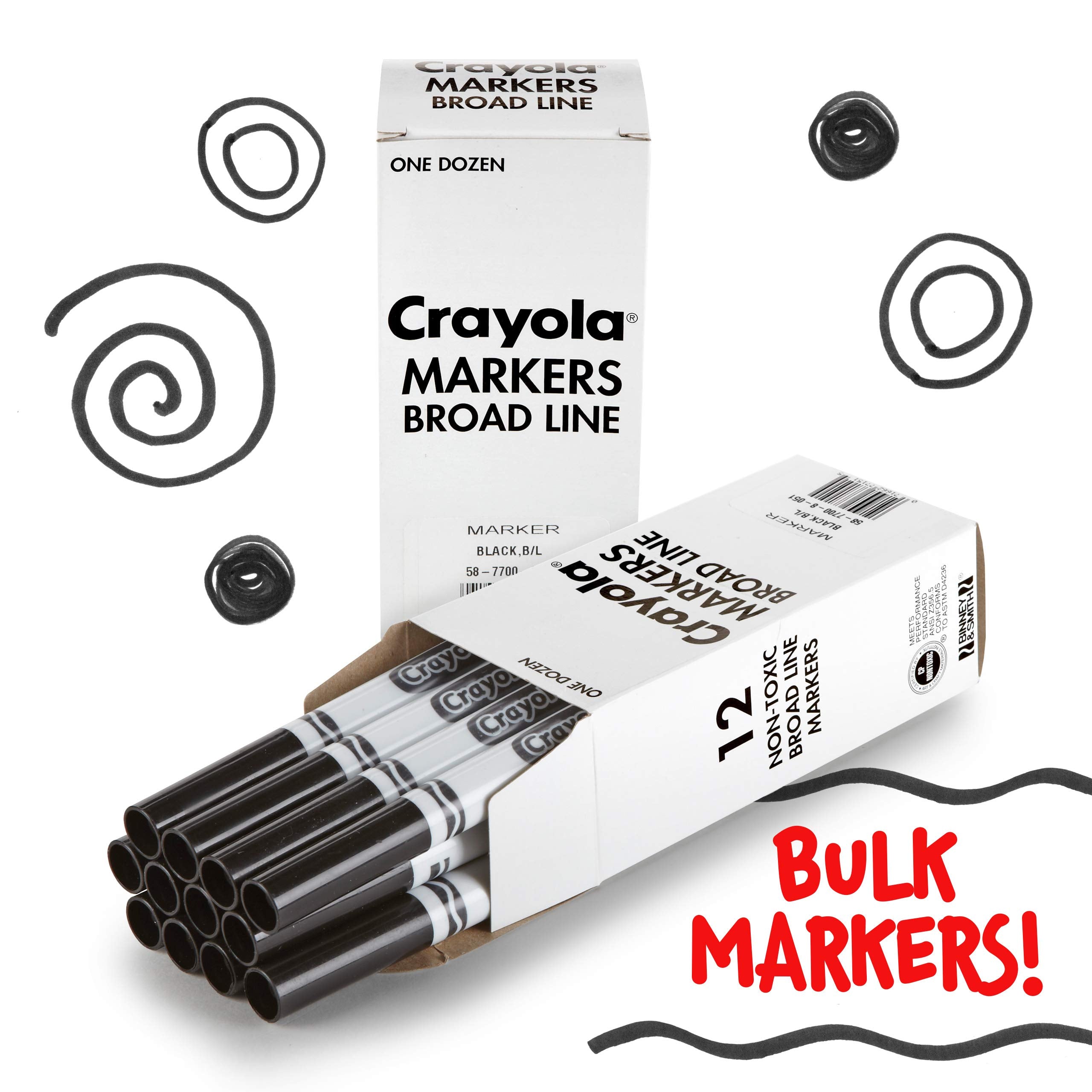Crayola conical tip broad line for versatile lines and fills