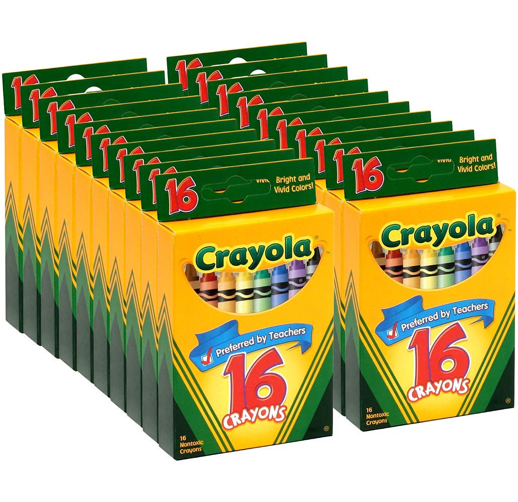 Crayola 16-pack crayons deliver vibrant colors for kids' coloring and school crafts.
