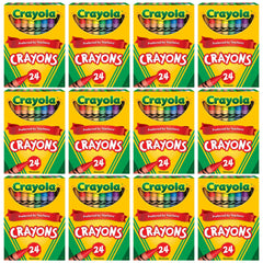 Crayola crayons 24-count color range for classroom projects.