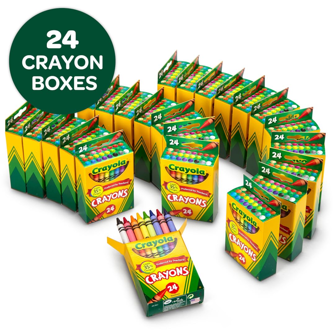 Crayola kids art supplies with presharpened tips for quick starts.