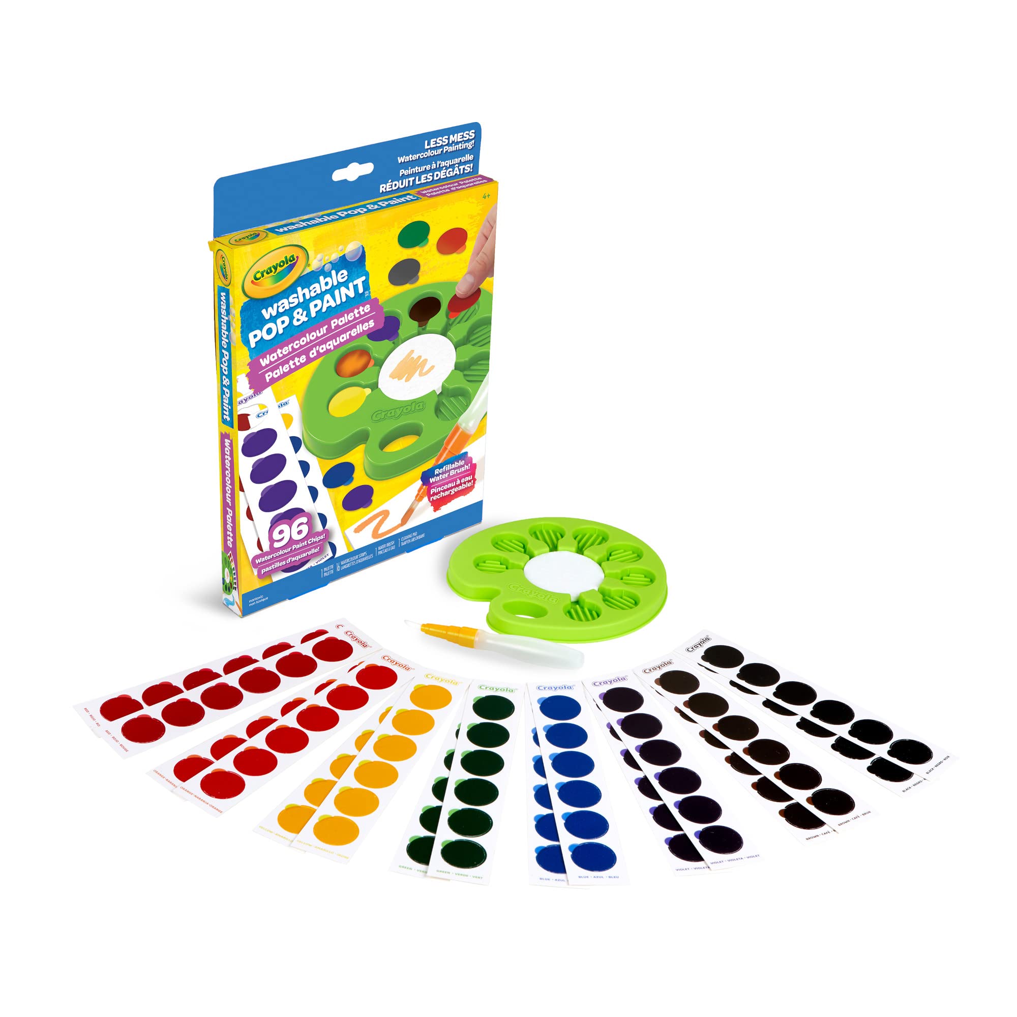 Crayola disposable paint chips 96-pack for quick color swaps