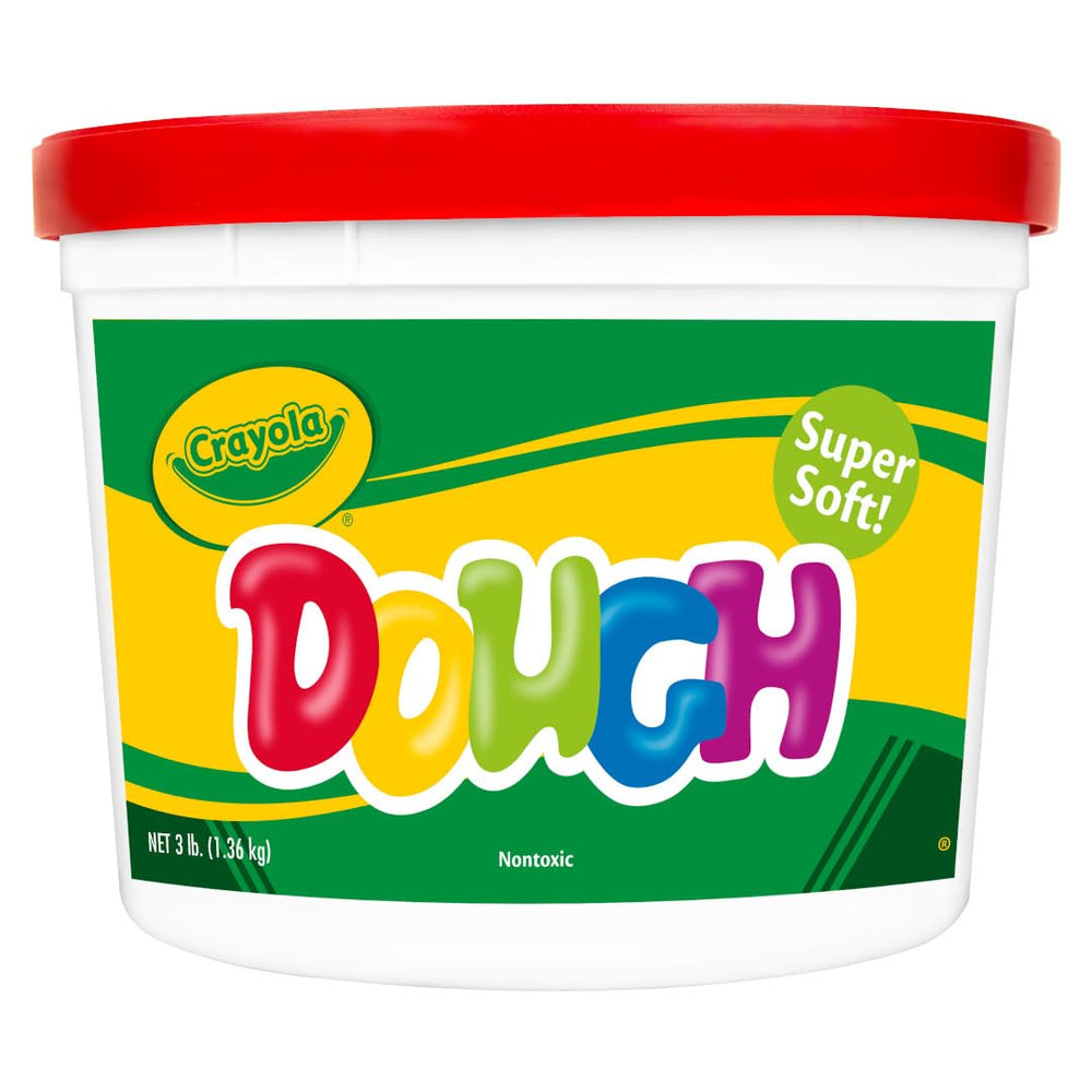 Crayola Dough Red texture close-up shows smooth, blendable material for small hands.