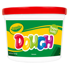 Crayola Dough Red texture close-up shows smooth, blendable material for small hands.