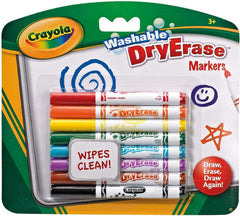Crayola Dry Erase Marker 8-pack front view with bold colors for high visibility on whiteboards