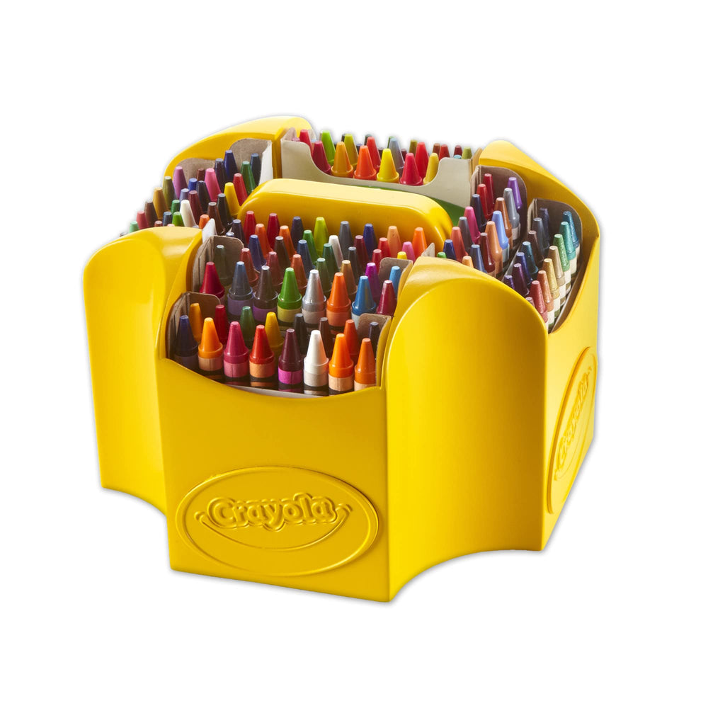Crayola Four-sided organizer, neat color arrangement for quick project setup.