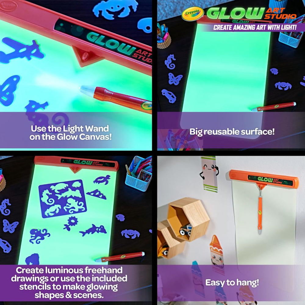 Crayola Glow Art Studio stencil tracers to guide drawings