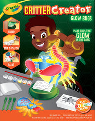 Crayola Glow in the Dark Critter Creator bug maker unit glows for night-time play.