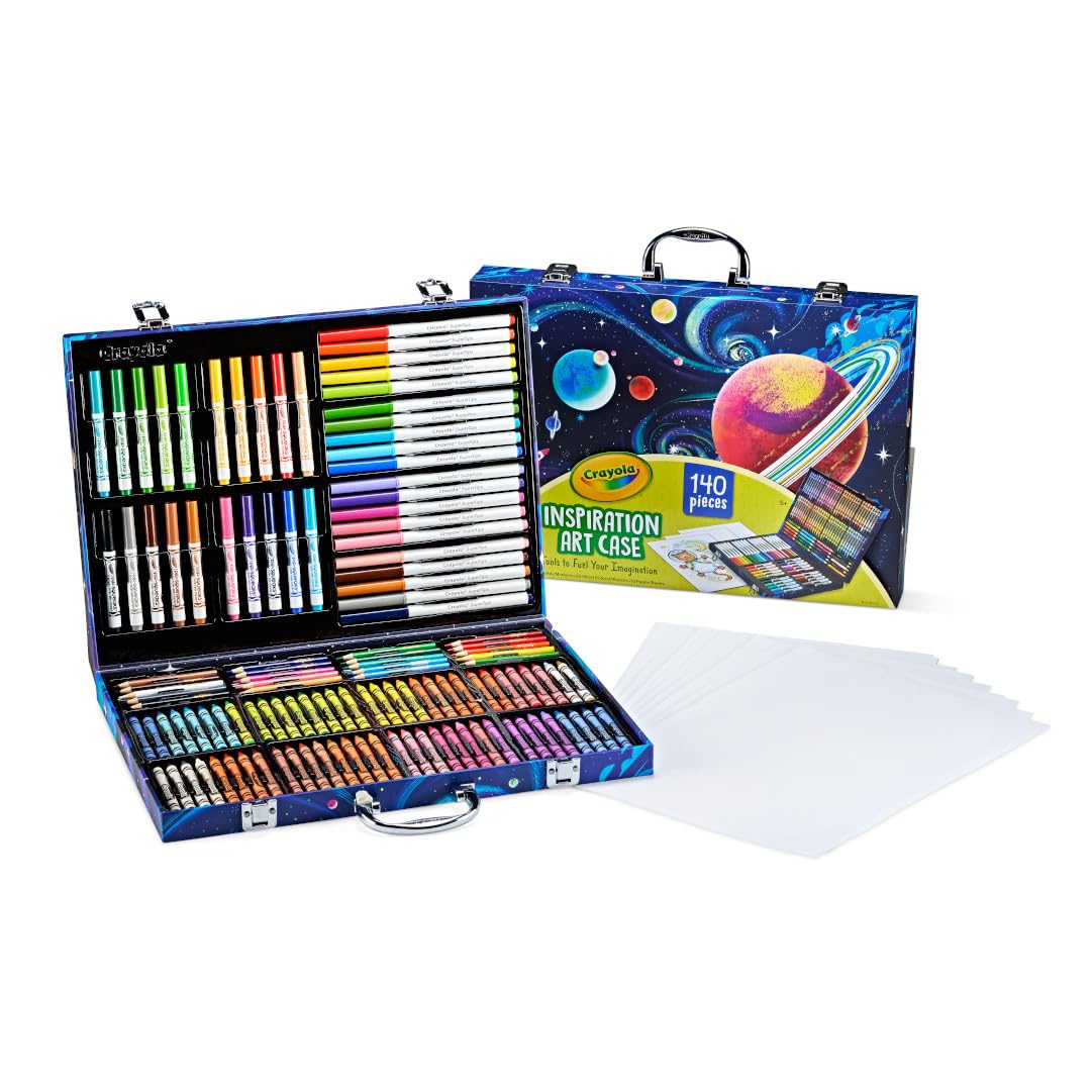 Crayola Inspiration Art Case front view shows portable, organized supplies for kids.