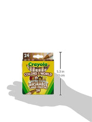 Crayola ultra-clean washables close-up shows vibrant colors and easy cleanup.