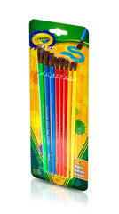 Crayola 100% natural hair brushes offer varied heads for different painting effects