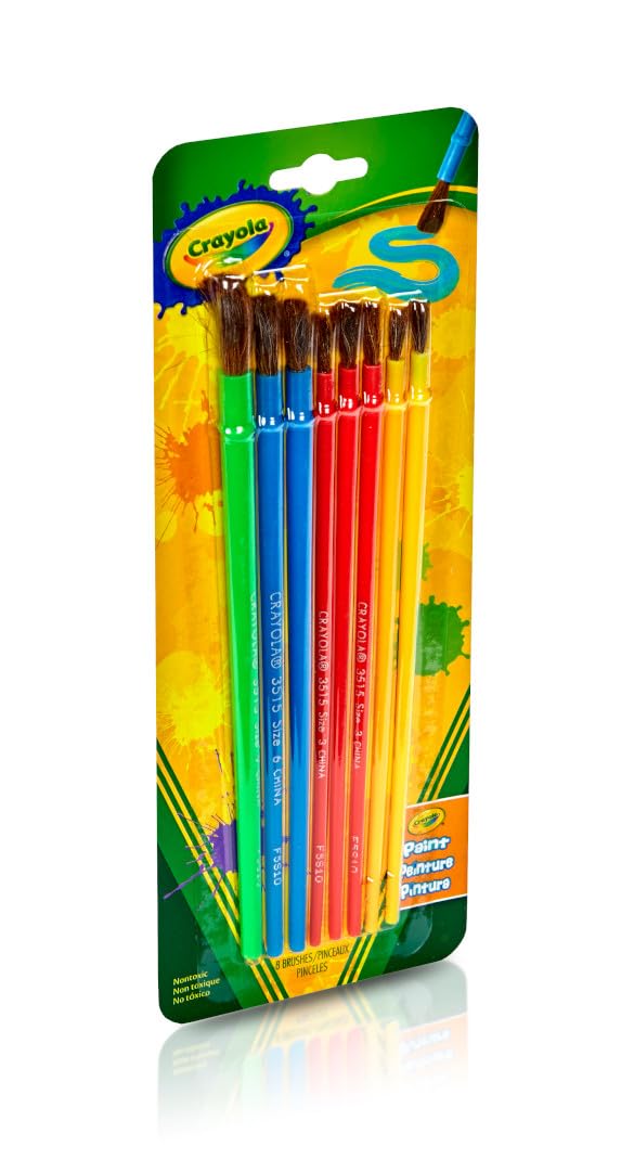 Crayola set with varied brush heads supports detailed lines and broad washes