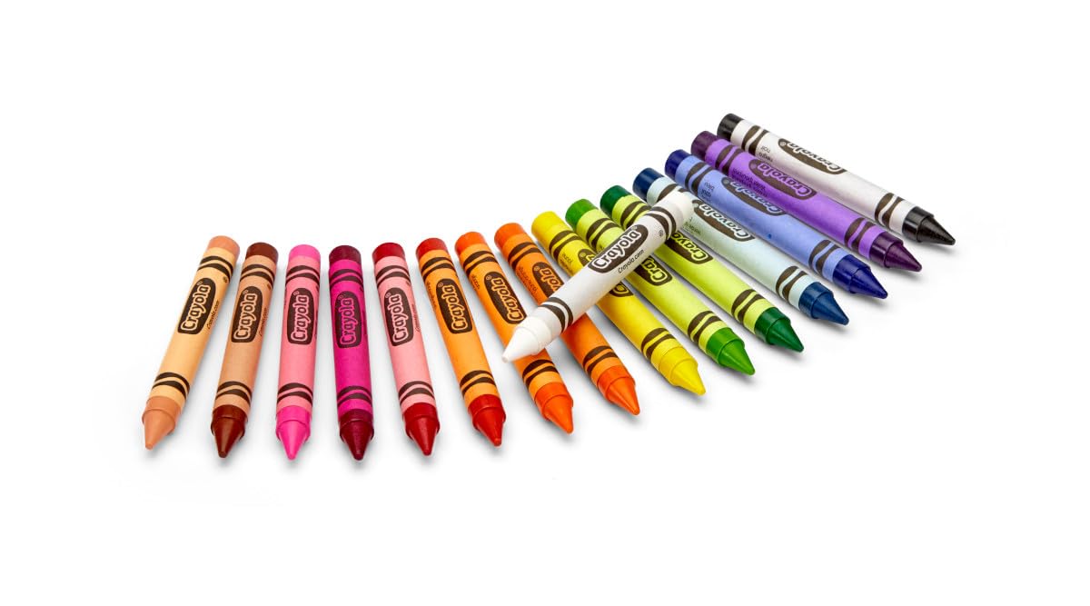 Crayola Large Crayons easy-to-identify colors encourage beginners.