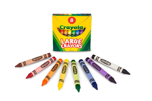 Crayola Large Crayons red orange yellow colors aid beginner artists at home.