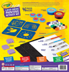 Crayola Less Mess Foam Texture Scrapers adding tactile texture to drawings.