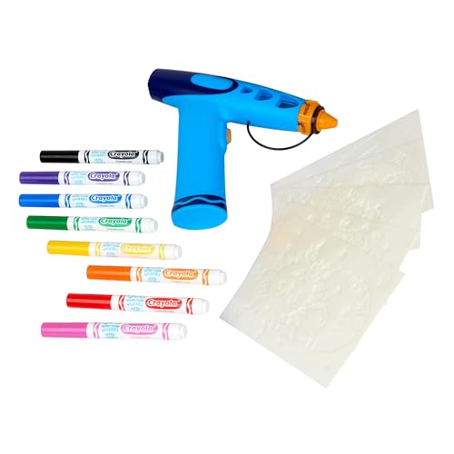 Five reusable stencils guide patterns for precise Crayola art
