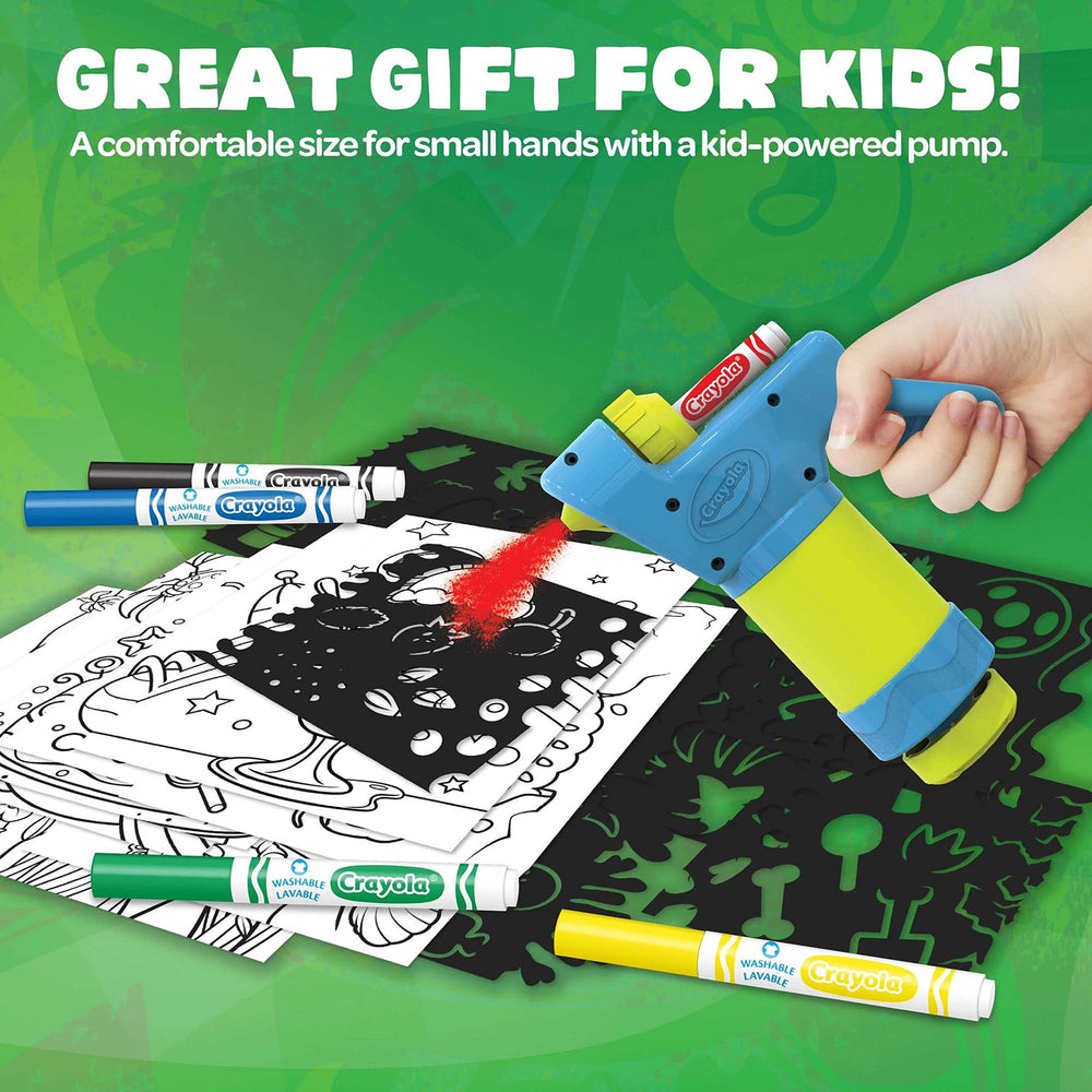 Crayola Marker Sprayer set packaging shown as a gift-ready creative kit for kids