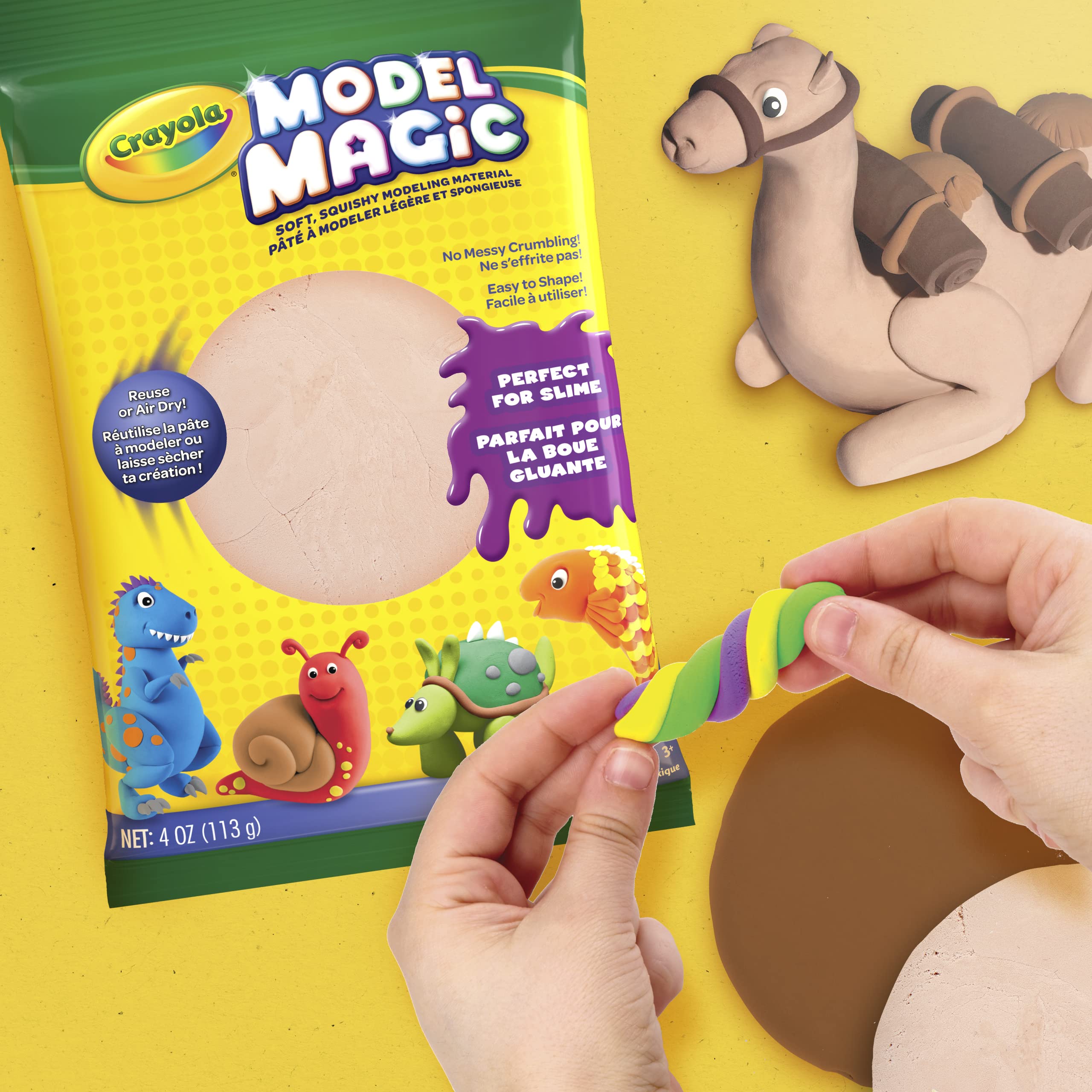 Crayola Model Magic Bisque soft material for simple shaping and sculpting.
